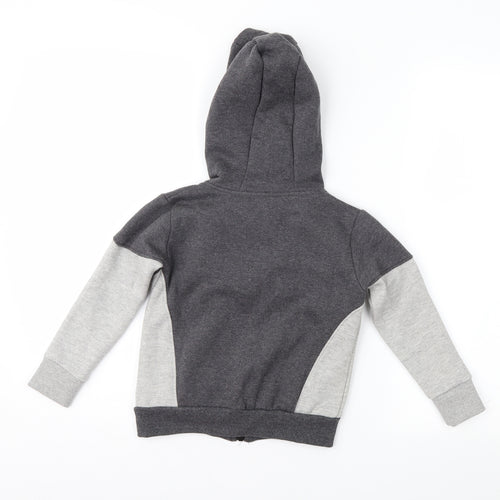 Firetrap Boys Grey Colourblock  Full Zip Hoodie Size 3-4 Years