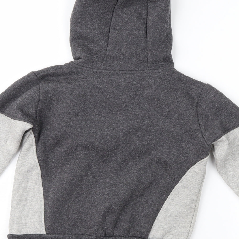 Firetrap Boys Grey Colourblock  Full Zip Hoodie Size 3-4 Years