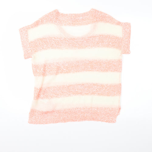 George Womens Orange Striped  Pullover Jumper Size 14