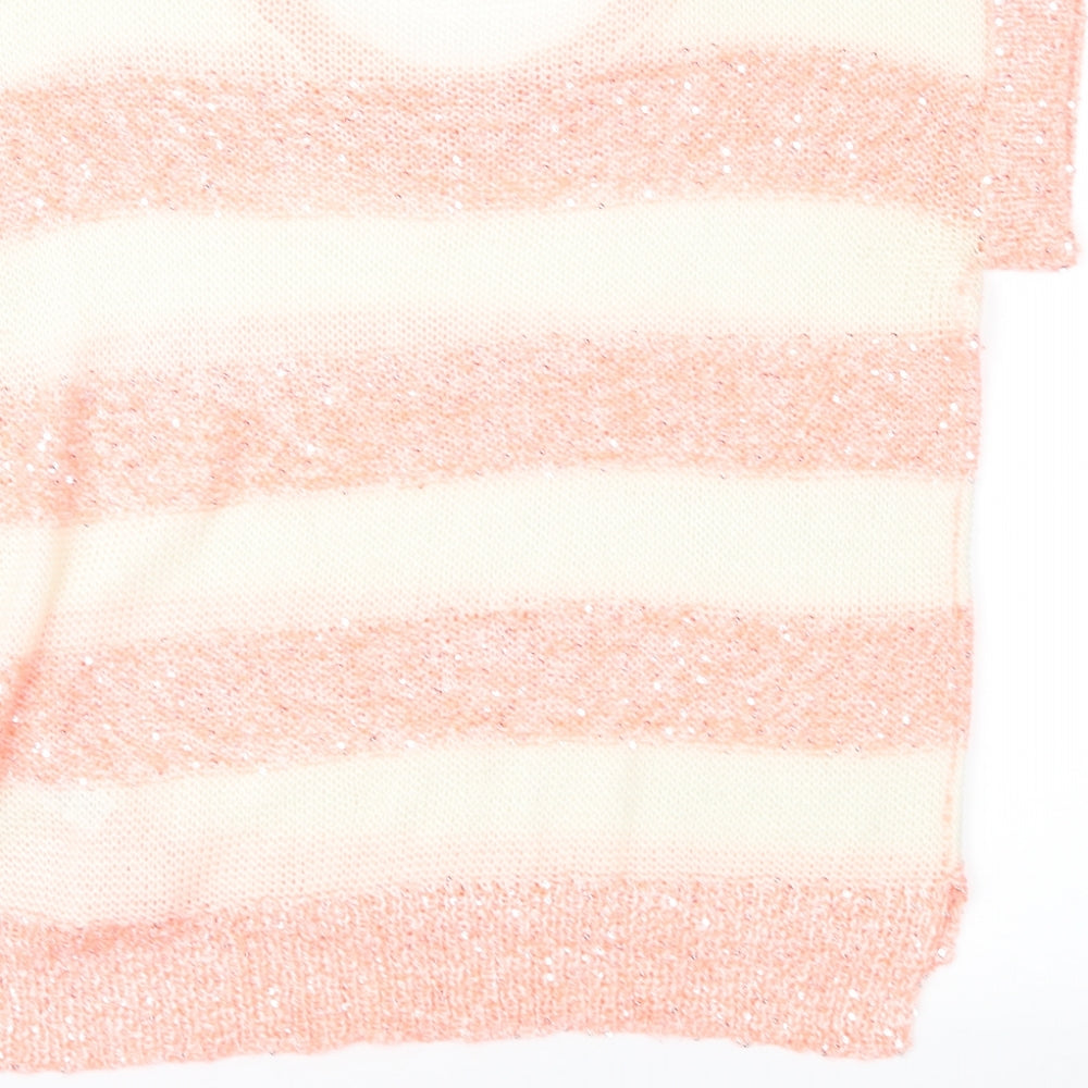 George Womens Orange Striped  Pullover Jumper Size 14