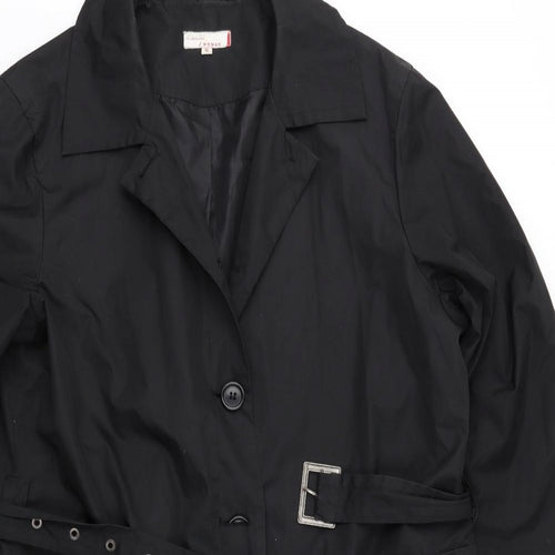 Alibi Womens Black   Trench Coat Coat Size 16