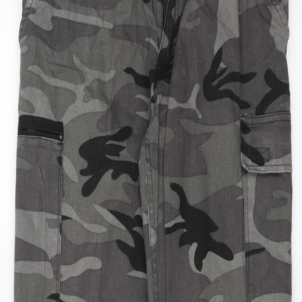 Solognac Mens Grey Camouflage  Cargo Trousers Size 30 in L30 in