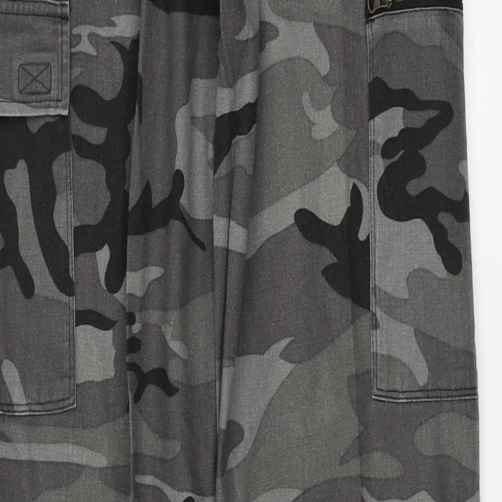 Solognac Mens Grey Camouflage  Cargo Trousers Size 30 in L30 in