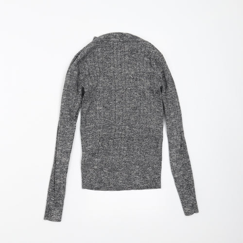 New Look Womens Grey   Pullover Jumper Size 8  - stretch fabric