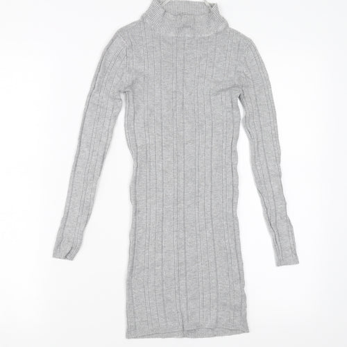 Primark Womens Grey   Pullover Jumper Size 6  - stretch fabric