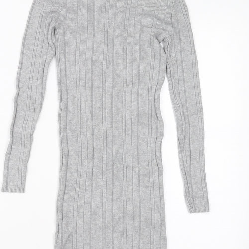 Primark Womens Grey   Pullover Jumper Size 6  - stretch fabric