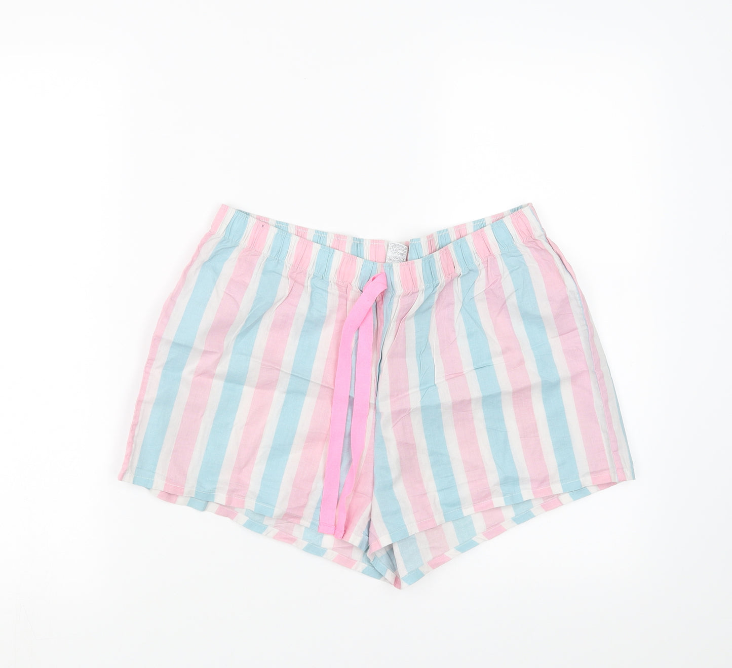 Matalan Womens Pink Striped   Sleep Shorts Size M