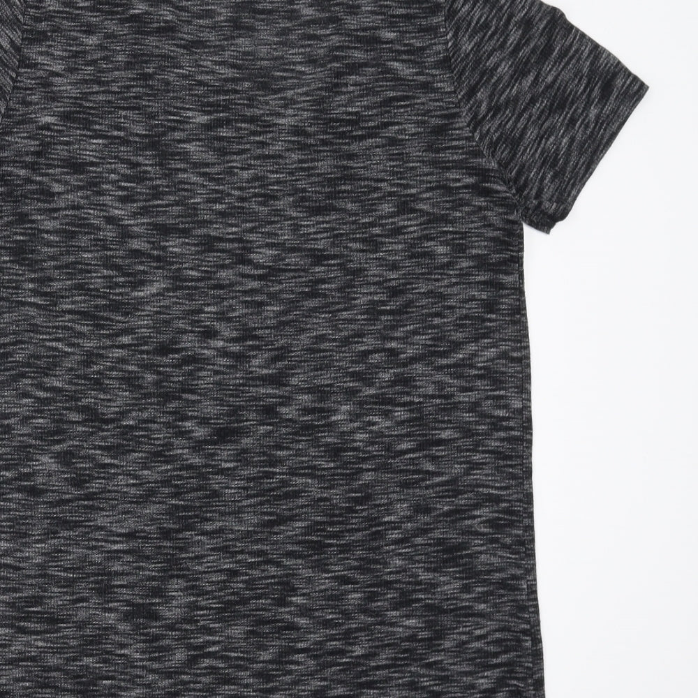 Papaya Womens Grey   Basic T-Shirt Size 10  - Cut out detail