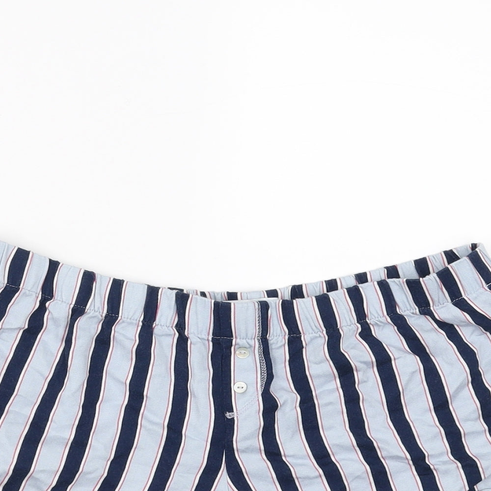 Debenhams Womens Blue Striped   Sleep Shorts Size 12