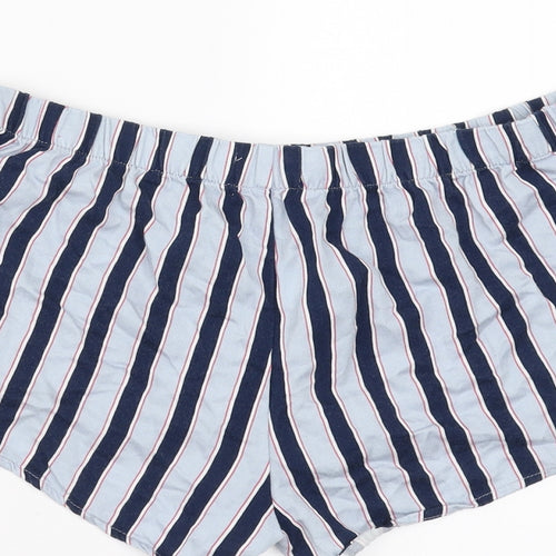 Debenhams Womens Blue Striped   Sleep Shorts Size 12