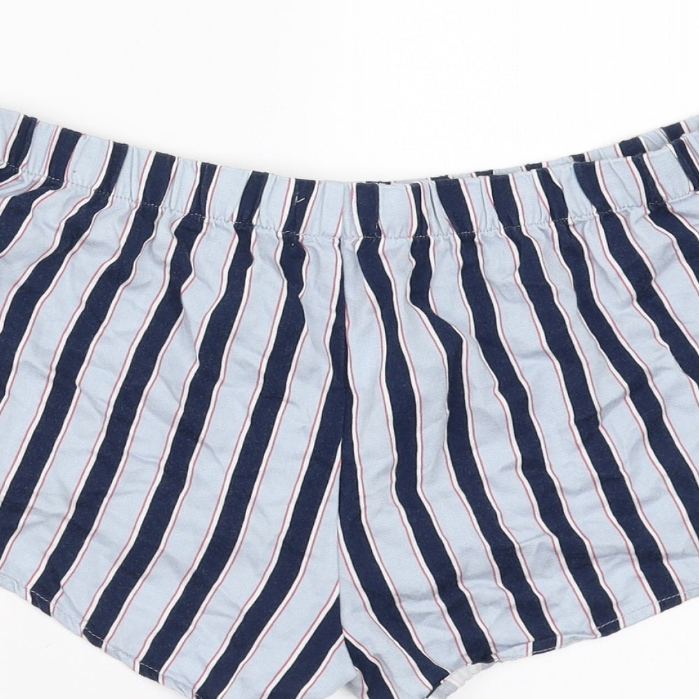 Debenhams Womens Blue Striped   Sleep Shorts Size 12