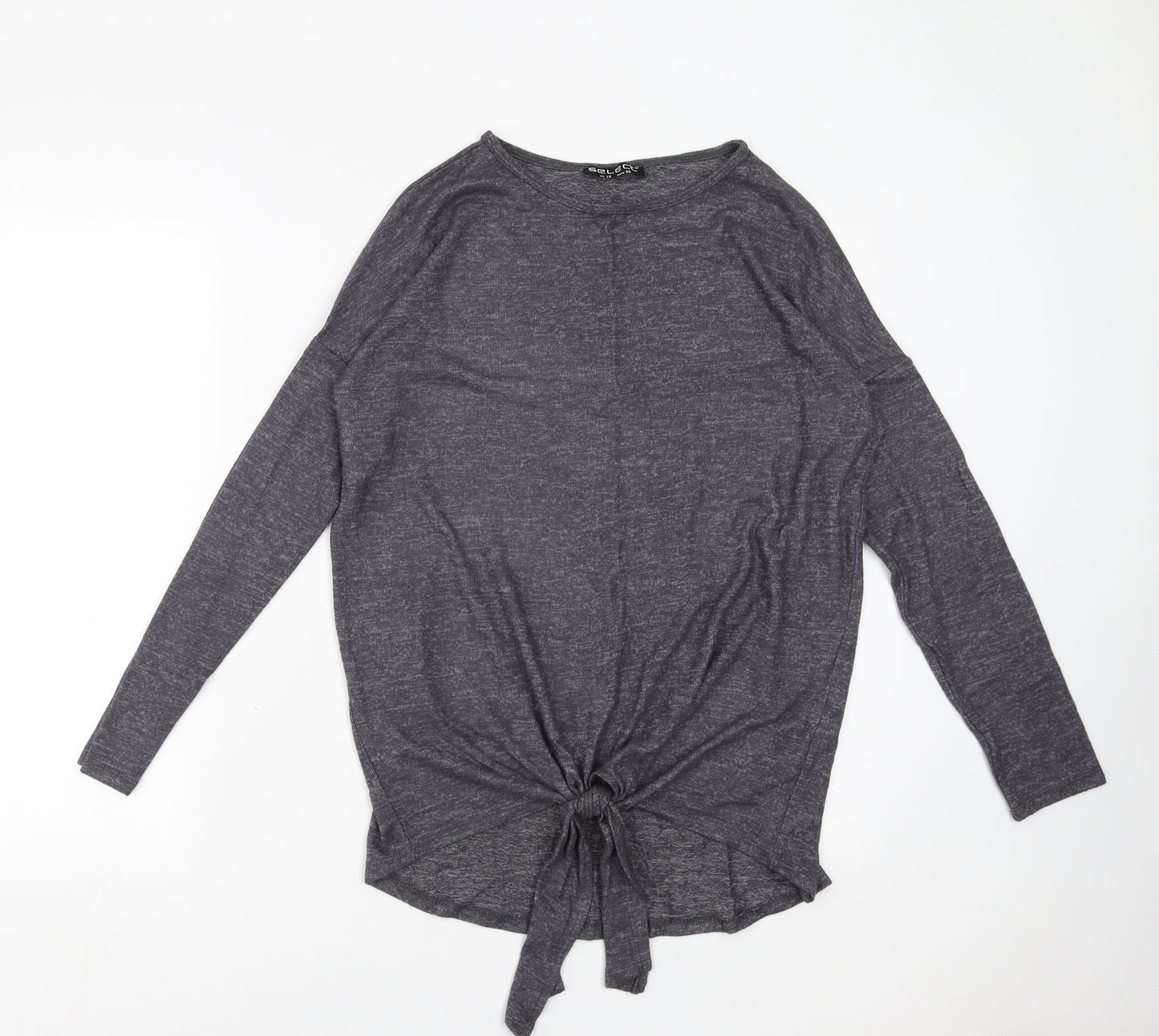 Select Womens Grey   Pullover Jumper Size 10  - tie Front Detail