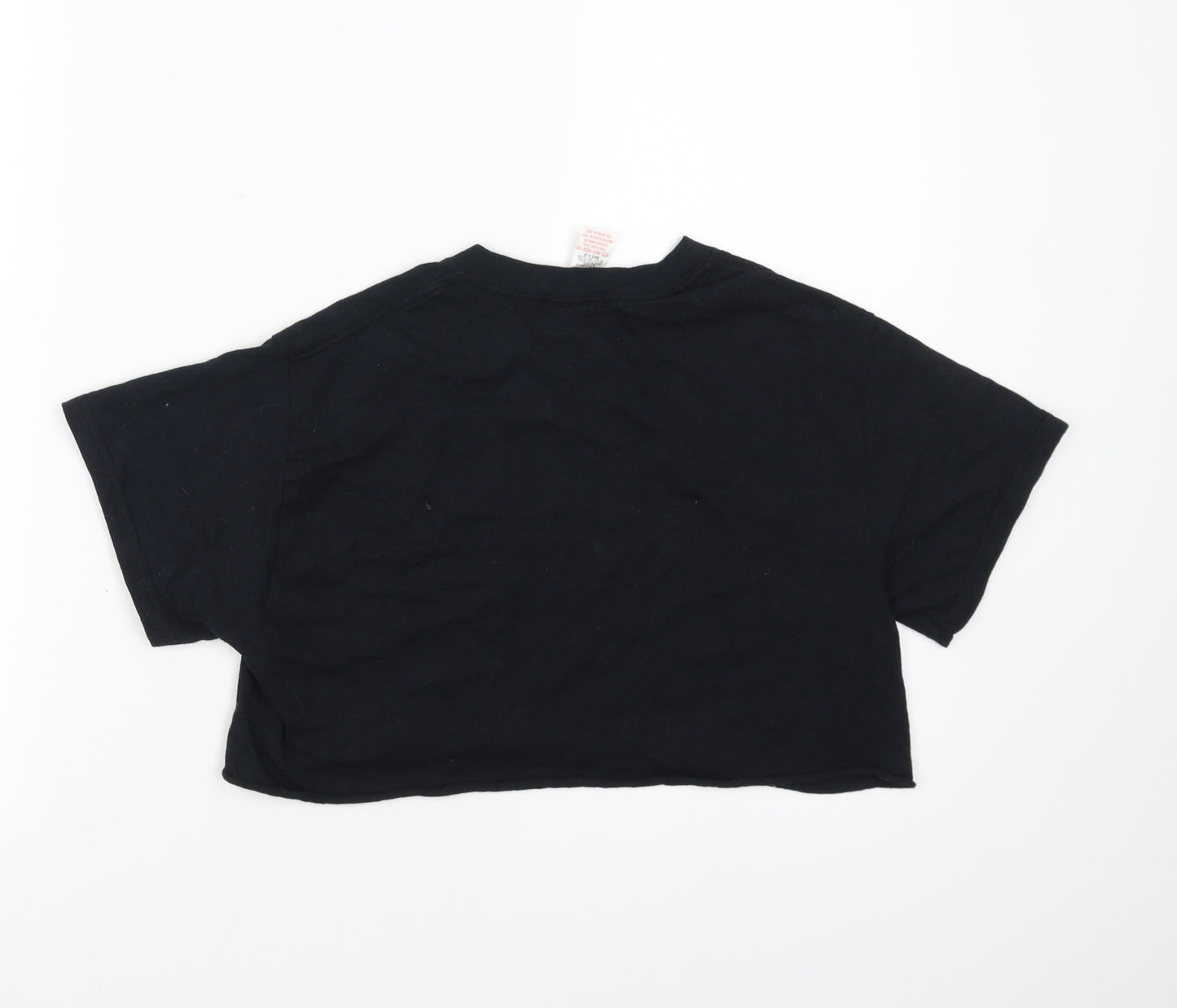 Nasty Gal Womens Black   Cropped T-Shirt Size M