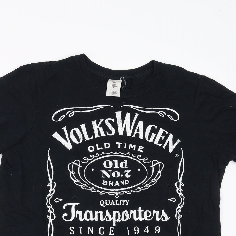 Preworn Mens Black    T-Shirt Size S  - Volkswagen