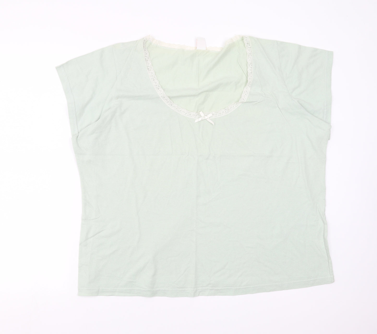 Sainsburys Womens Green Solid  Top Pyjama Top Size 22