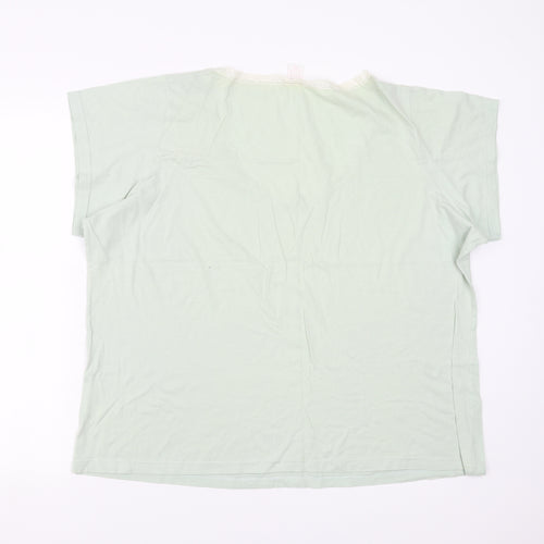 Sainsburys Womens Green Solid  Top Pyjama Top Size 22