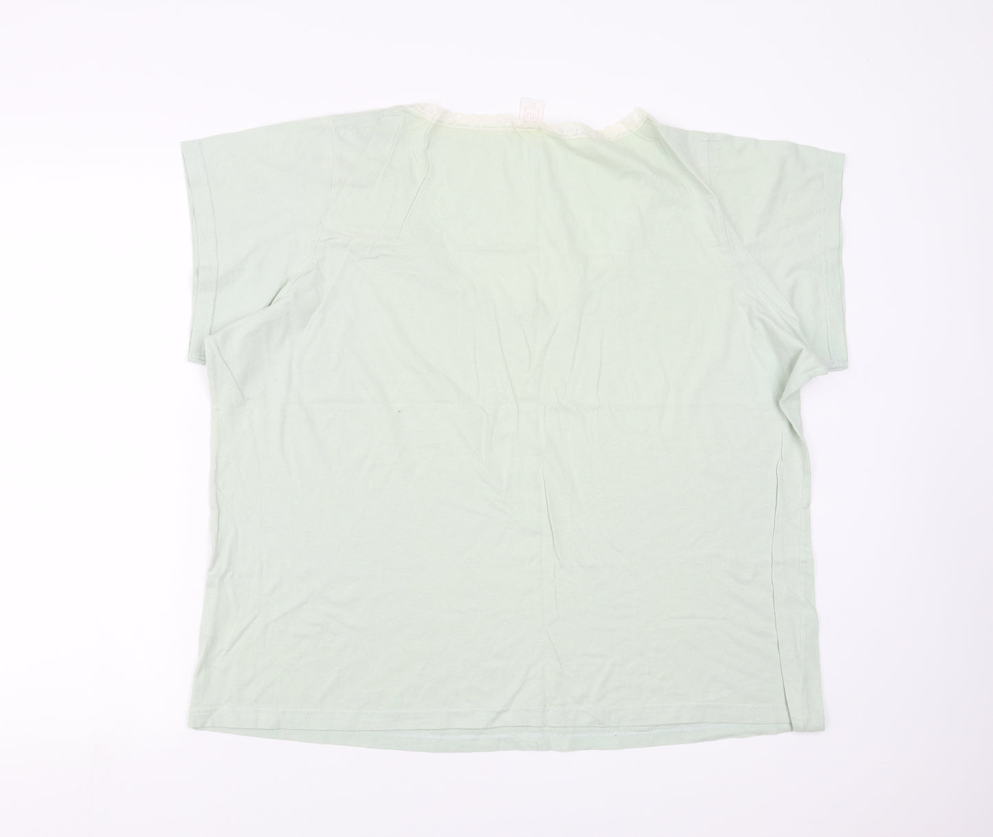 Sainsburys Womens Green Solid  Top Pyjama Top Size 22