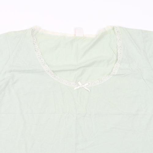 Sainsburys Womens Green Solid  Top Pyjama Top Size 22