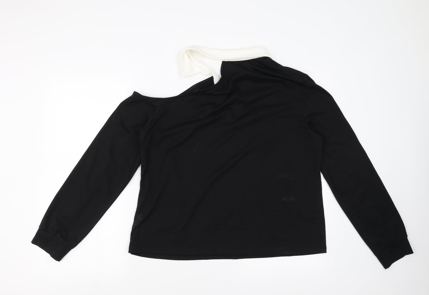 SheIn Womens Black   Pullover Sweatshirt Size XL  - one open shoulder
