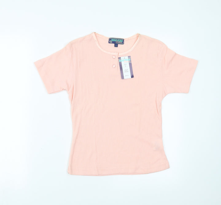 Nouveau Womens Pink Basic T-Shirt Size S