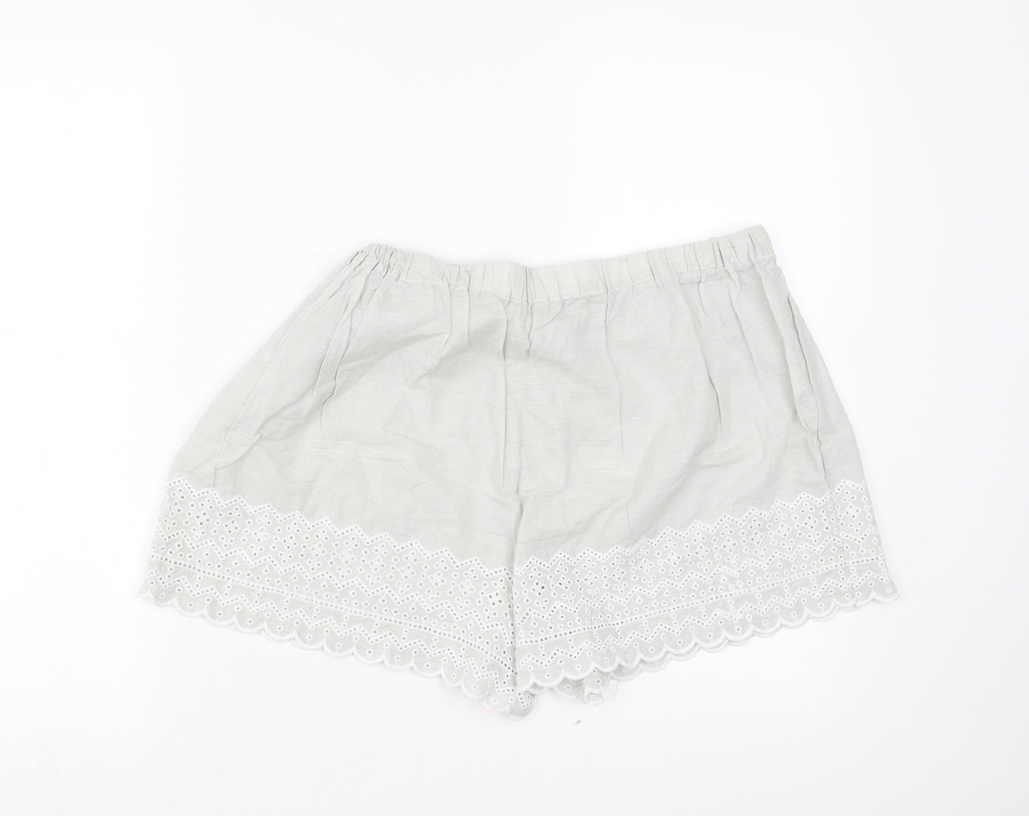 Sainsburys Womens Grey    Sleep Shorts Size 16  - crochet detail