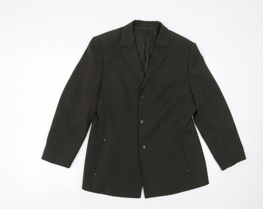 Front view of Gerry Weber women’s green jacket suit jacket, size UK 12