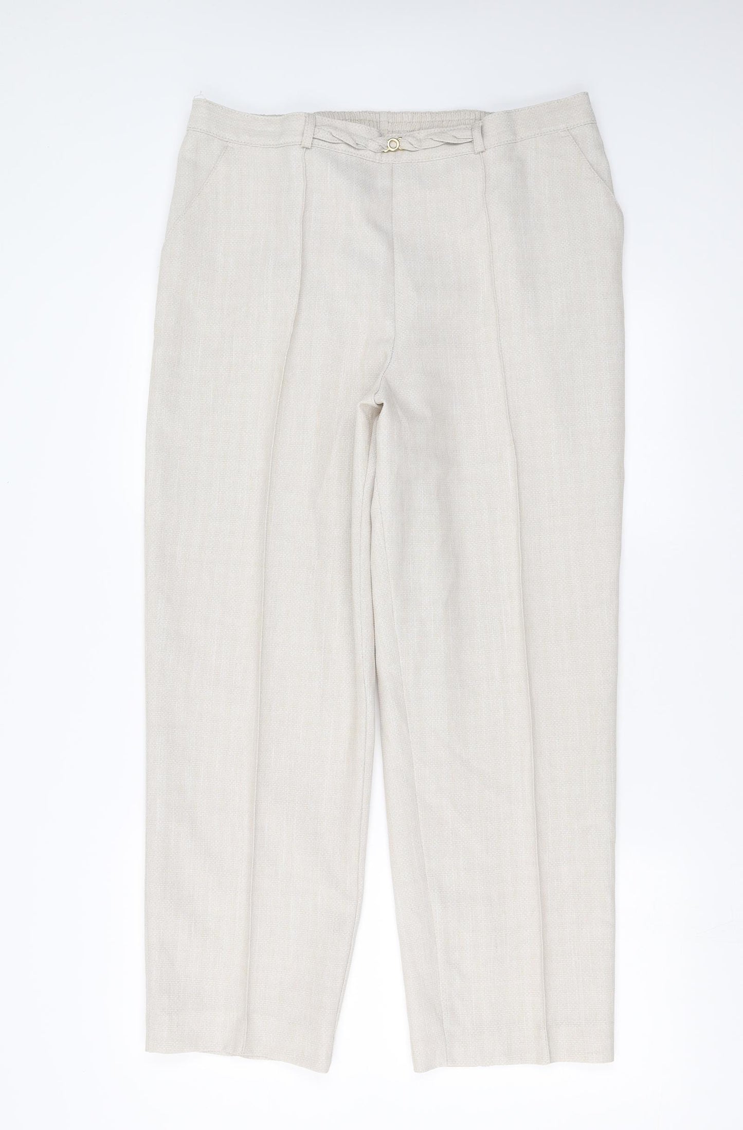Marks and Spencer Womens Beige   Trousers  Size 16 L27 in