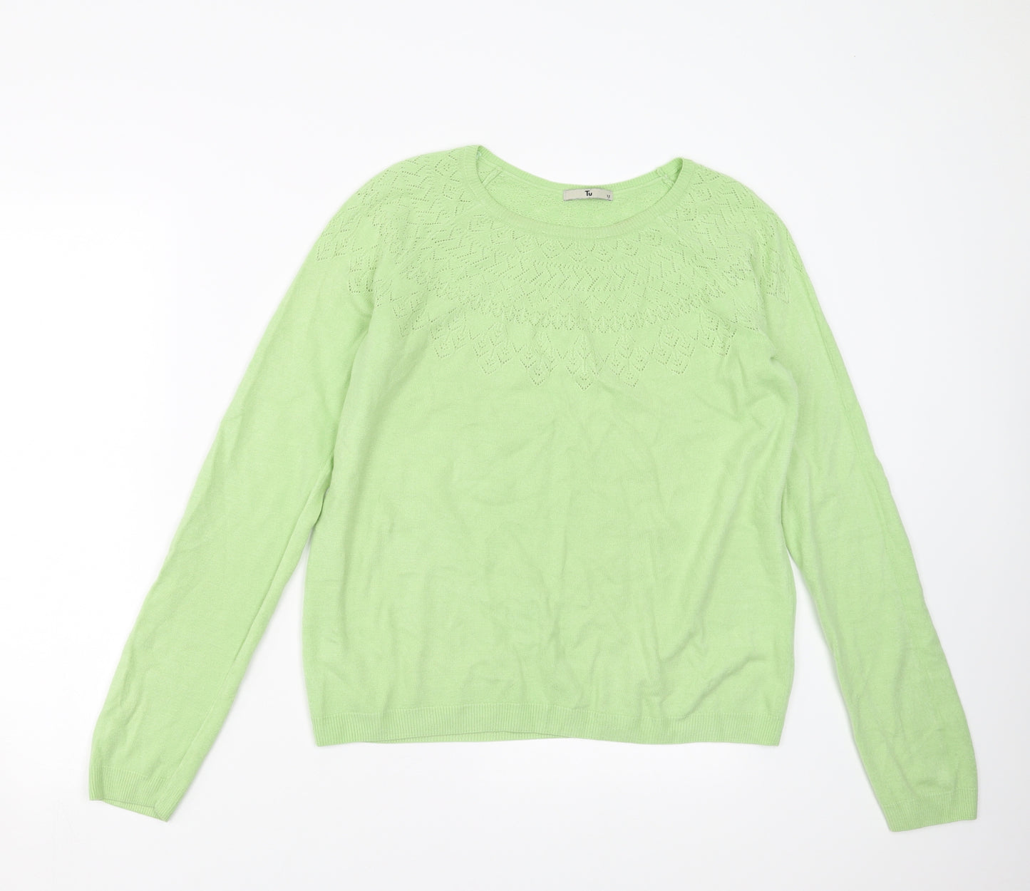 Sainsburys Womens Green   Pullover Jumper Size 12
