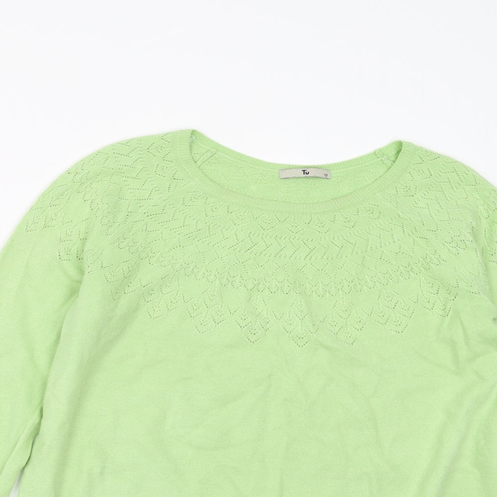 Sainsburys Womens Green   Pullover Jumper Size 12