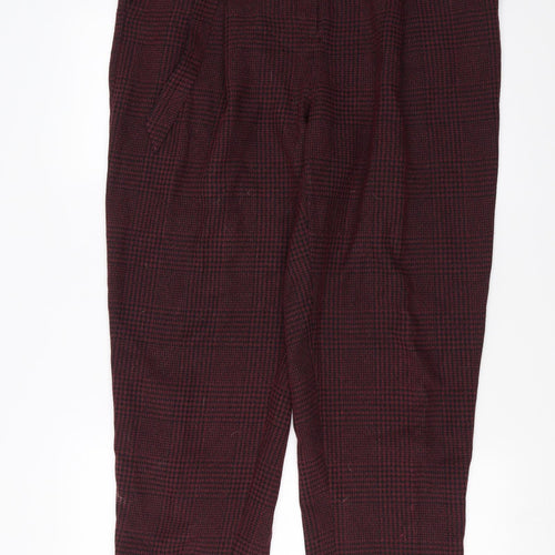 New Look Womens Purple Houndstooth  Trousers  Size 16 L28 in