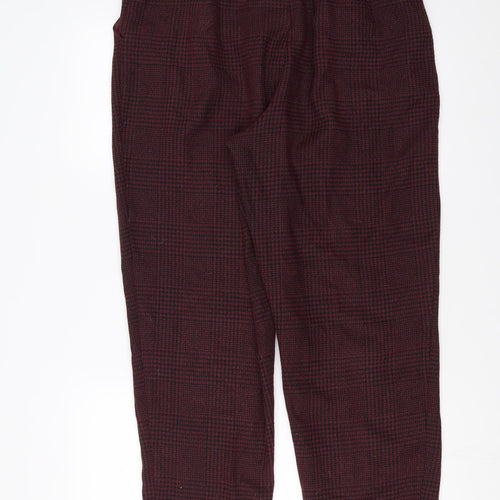 New Look Womens Purple Houndstooth  Trousers  Size 16 L28 in