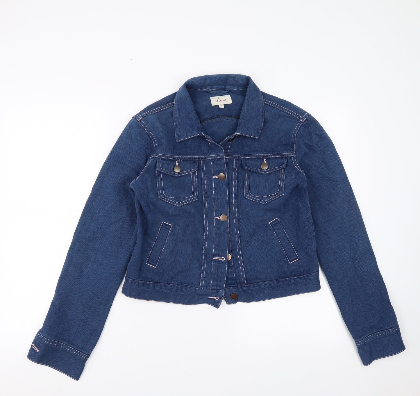 lime Womens Blue  Denim Jacket  Size 14