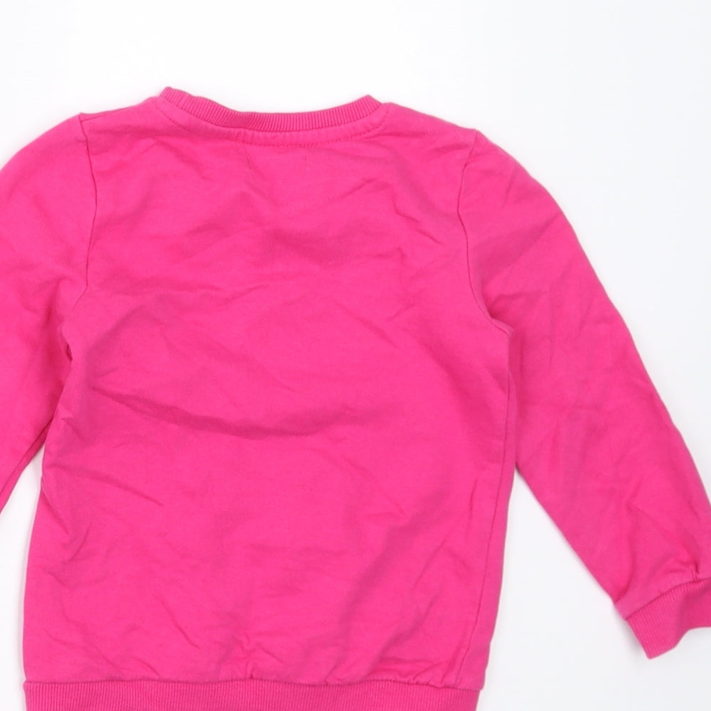 PEP&CO Girls Pink   Pullover Jumper Size 18-24 Months  - Carousel Horses