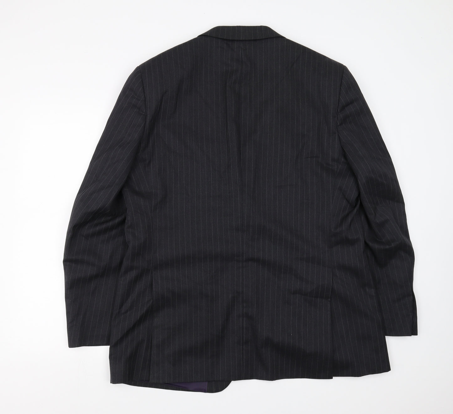 Greenwoods Mens Grey Striped  Jacket Suit Jacket Size 42