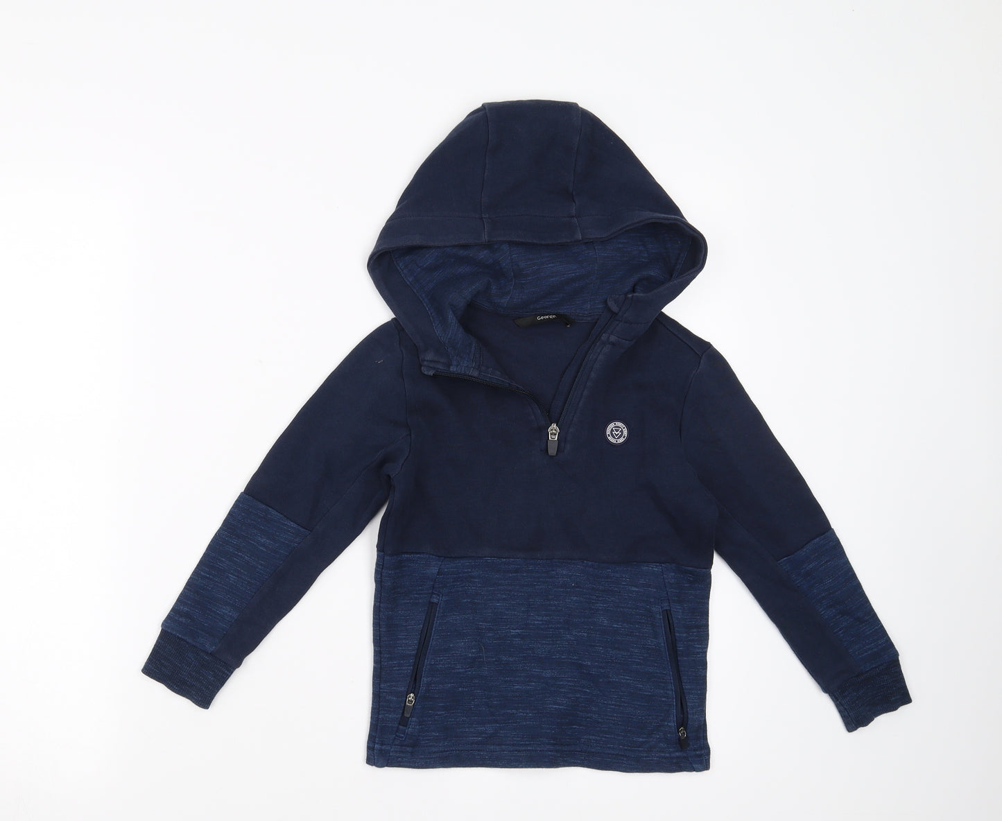 George Boys Blue   Full Zip Hoodie Size 5-6 Years