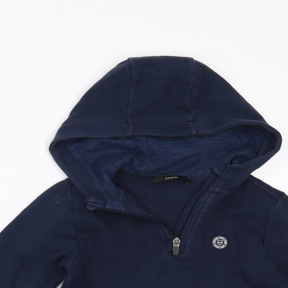 George Boys Blue   Full Zip Hoodie Size 5-6 Years