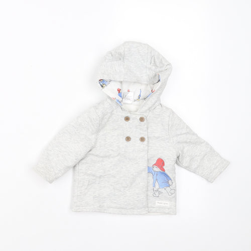 Sainsburys Baby Grey   Cardigan Jumper Size 3-6 Months  - Paddington bear