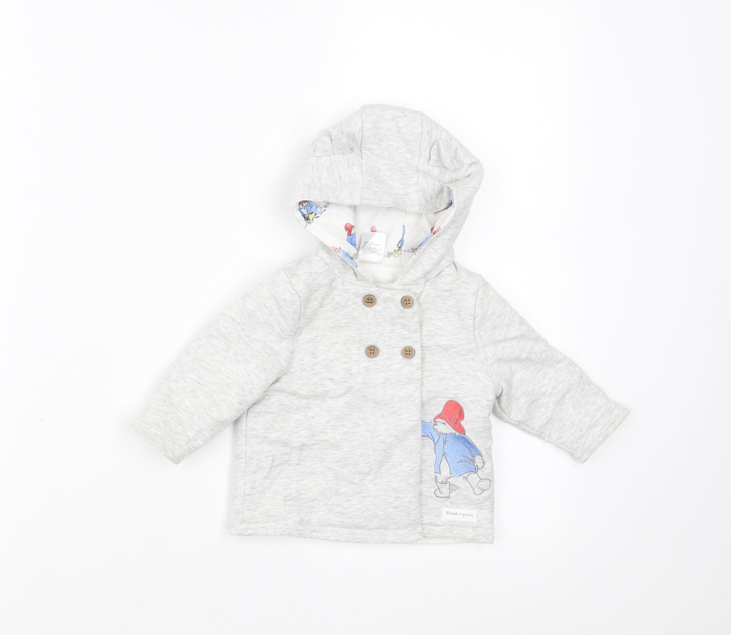 Sainsburys Baby Grey   Cardigan Jumper Size 3-6 Months  - Paddington bear