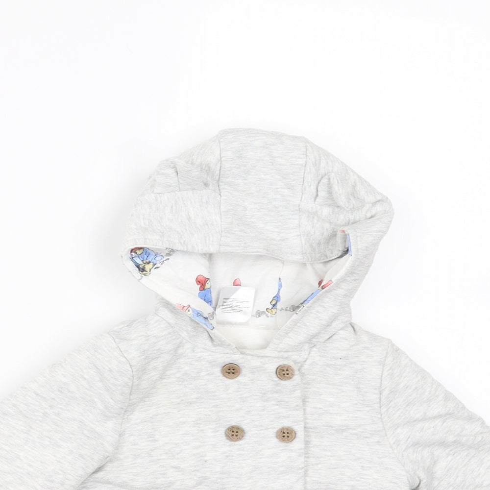 Sainsburys Baby Grey   Cardigan Jumper Size 3-6 Months  - Paddington bear