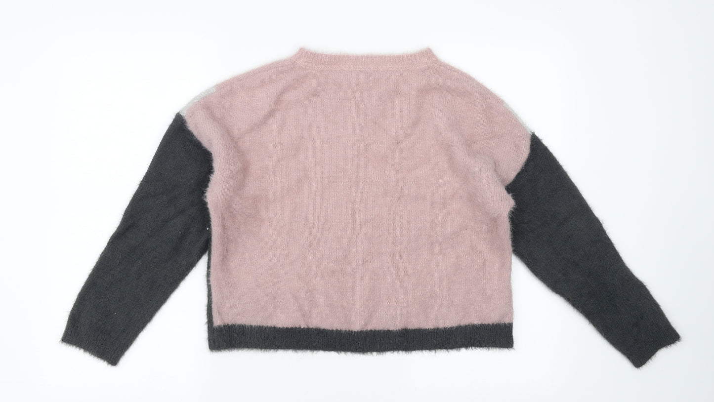 Primark Girls Grey   Pullover Jumper Size 11-12 Years  - fluffy