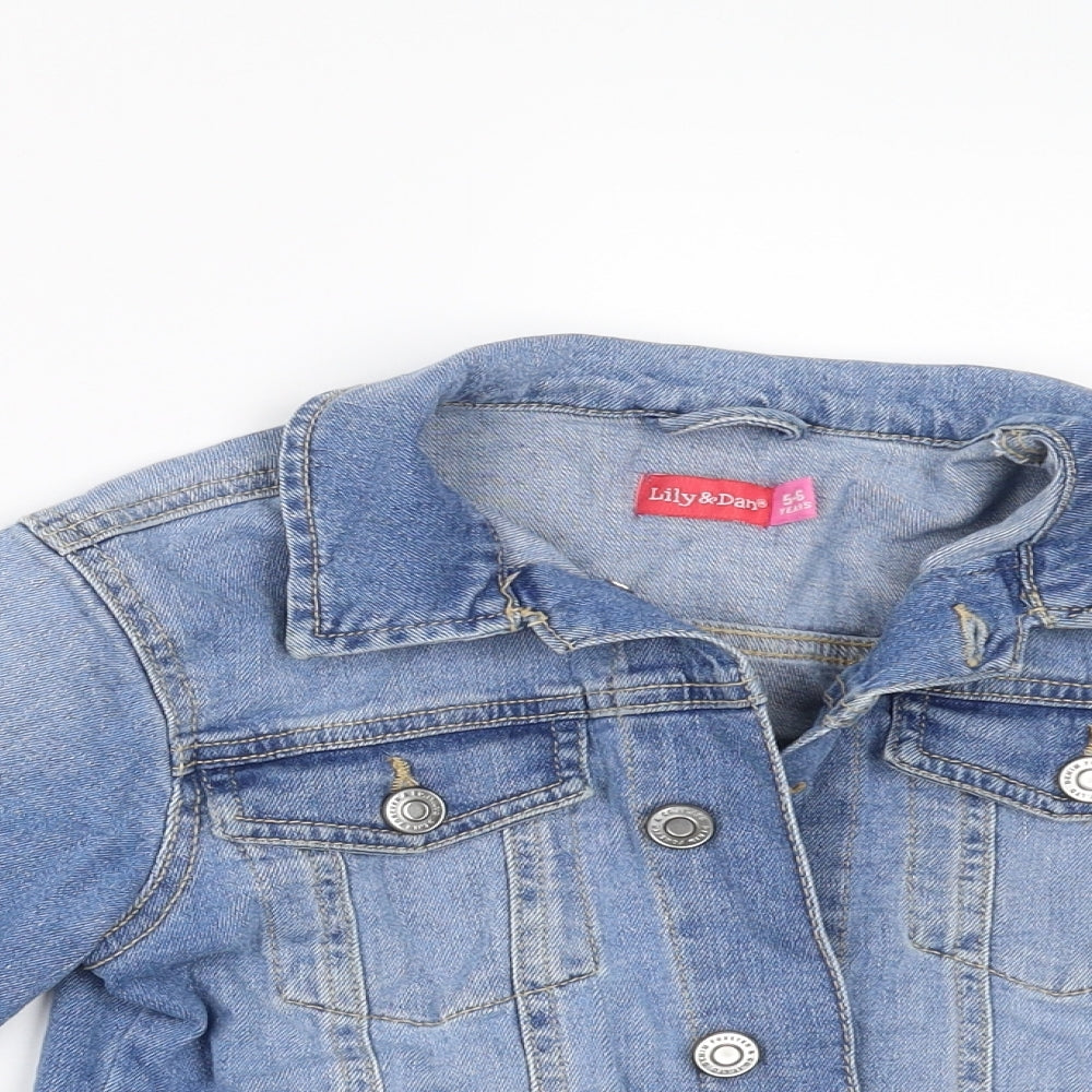 Lily&Dan Girls Blue  Denim Jacket  Size 5-6 Years