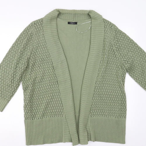 BM collection Womens Green   Cardigan Jumper Size XL