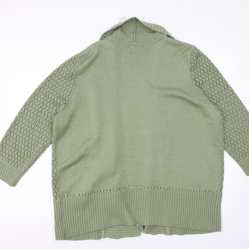 BM collection Womens Green   Cardigan Jumper Size XL