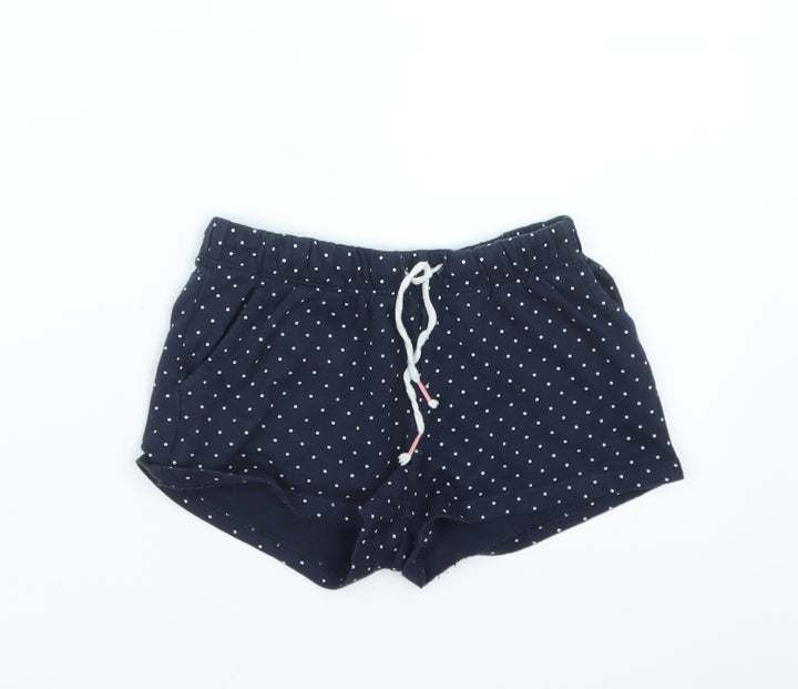 H&M Girls Blue Polka Dot  Boyfriend Shorts Size 6 Years