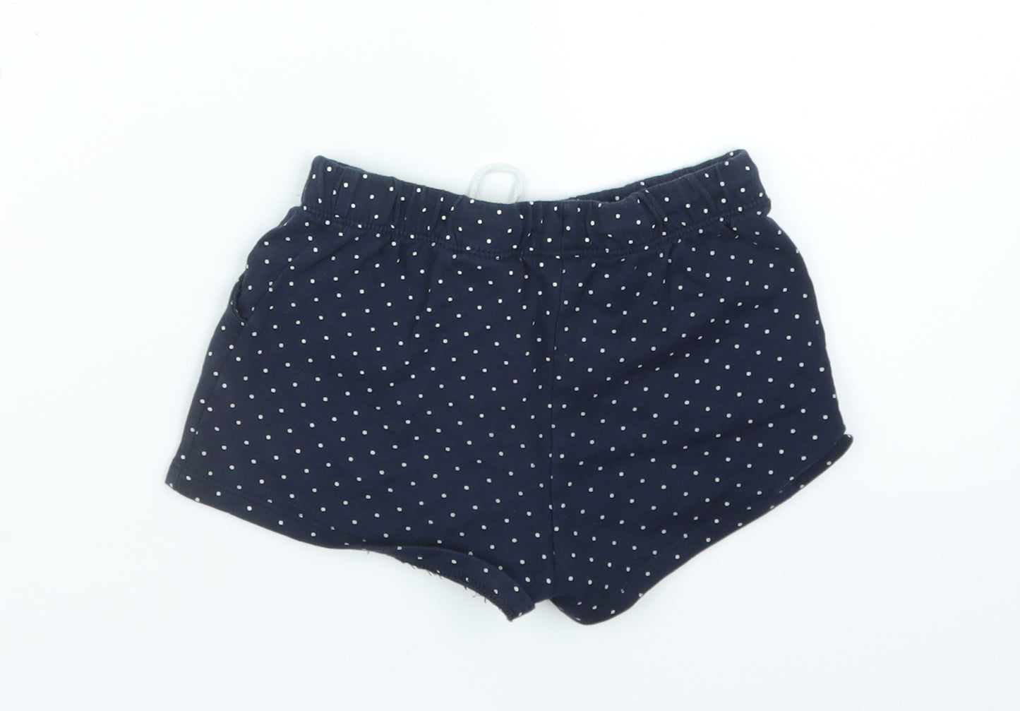 H&M Girls Blue Polka Dot  Boyfriend Shorts Size 6 Years