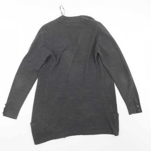Marks and Spencer Womens Grey  Knit Cardigan Jumper Size 8