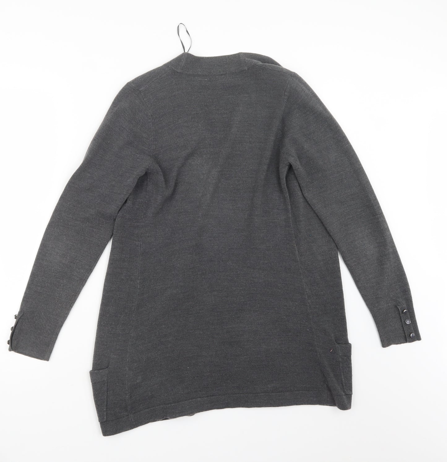 Marks and Spencer Womens Grey  Knit Cardigan Jumper Size 8