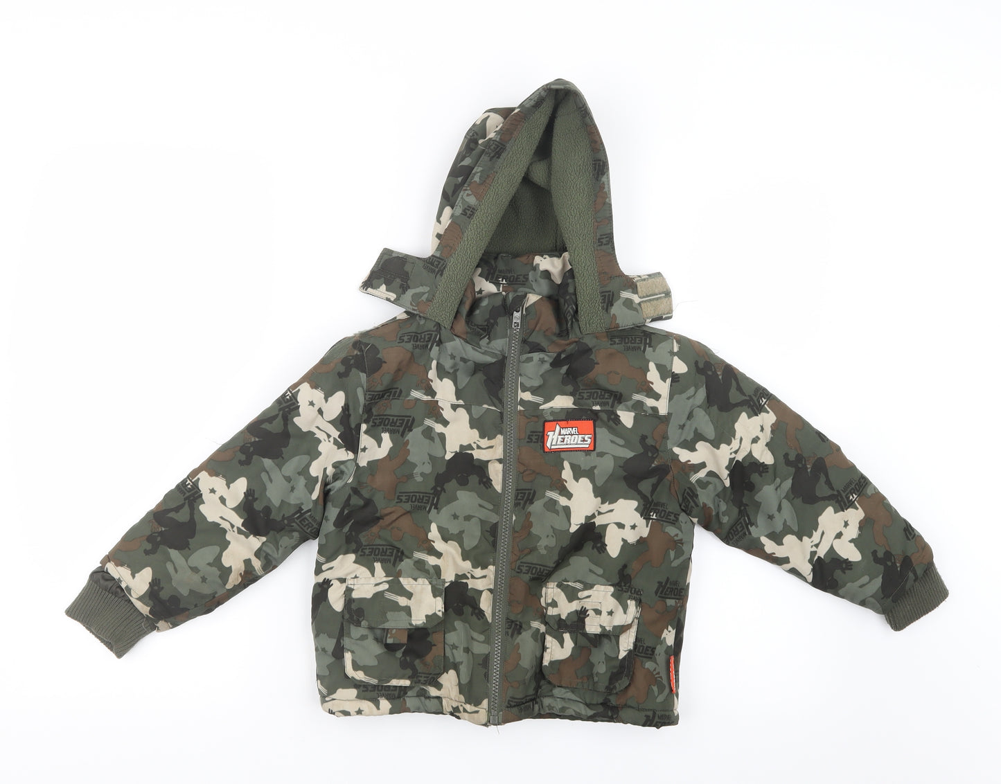 Marvel Heroes Boys Green Geometric  Jacket  Size 3-4 Years  - Marvel