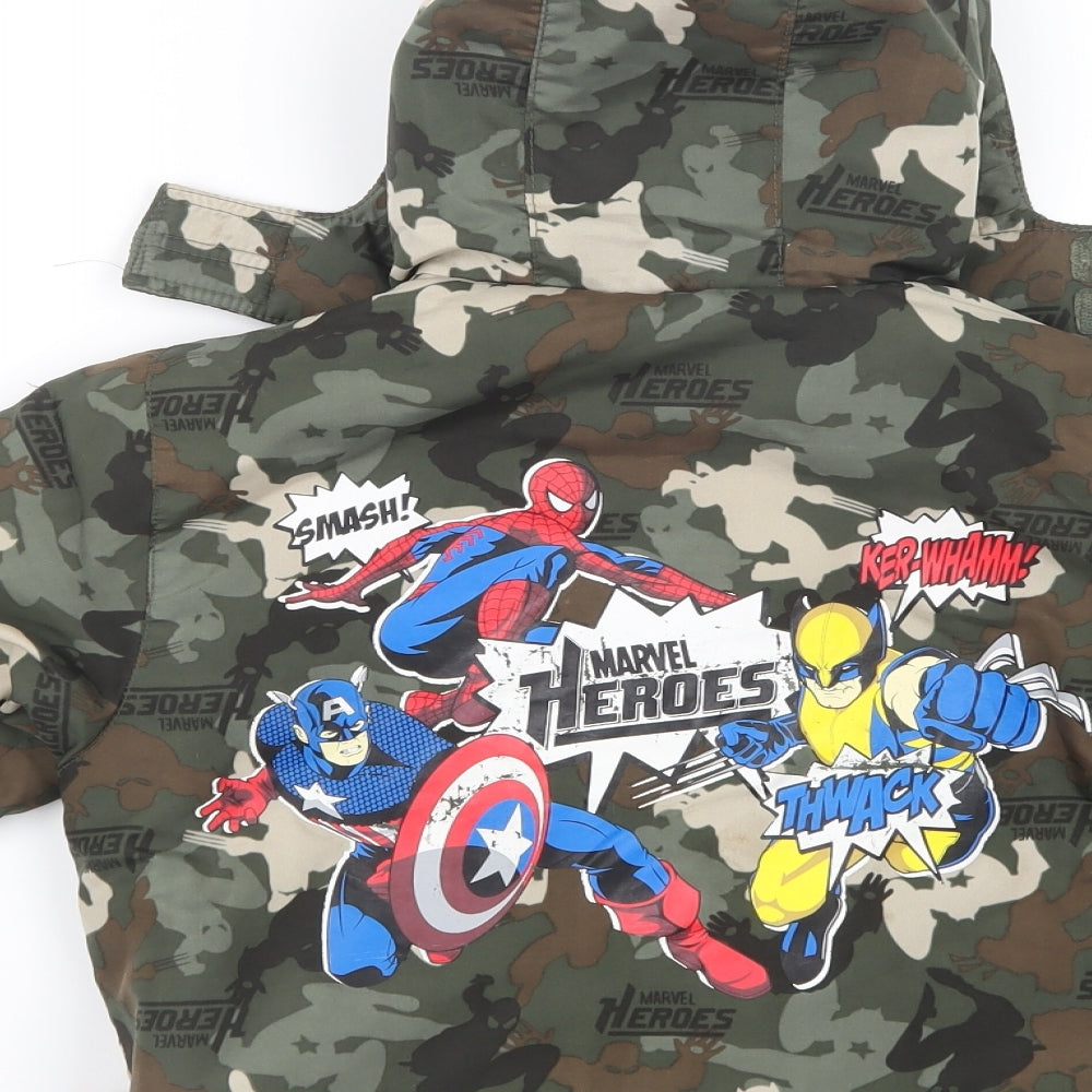 Marvel Heroes Boys Green Geometric  Jacket  Size 3-4 Years  - Marvel