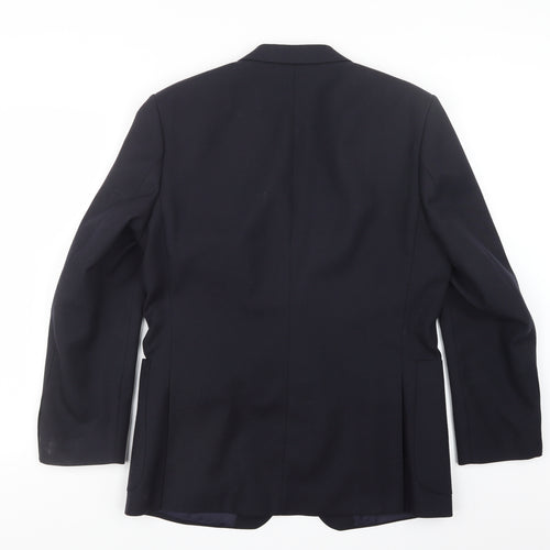 St Michael Mens Blue    Suit Jacket Size 36